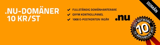 .NU domains for 10 SEK